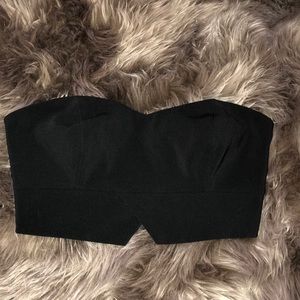 Black Topshop Crop Bandeau